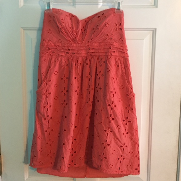 Strapless pink sundress