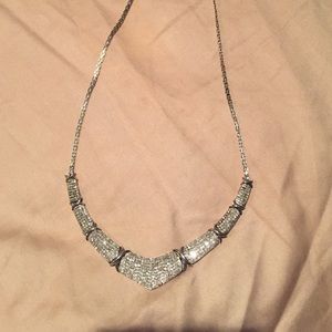 Silver diamond necklace
