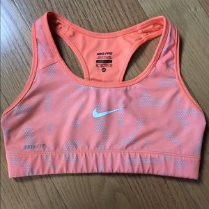 Orange Nike Sports Bra