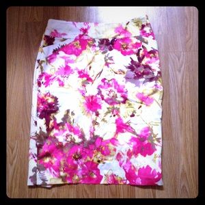 Floral Pencil Skirt