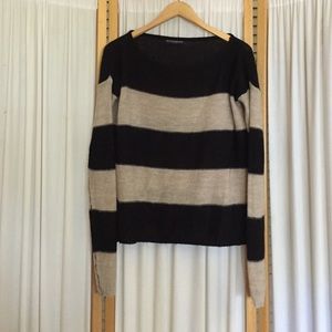 Black and Tan Striped Sweater