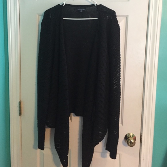 Black knit cardigan