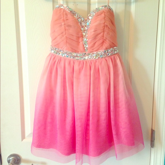 Ombré Pink Formal Dress - Picture 1 of 2