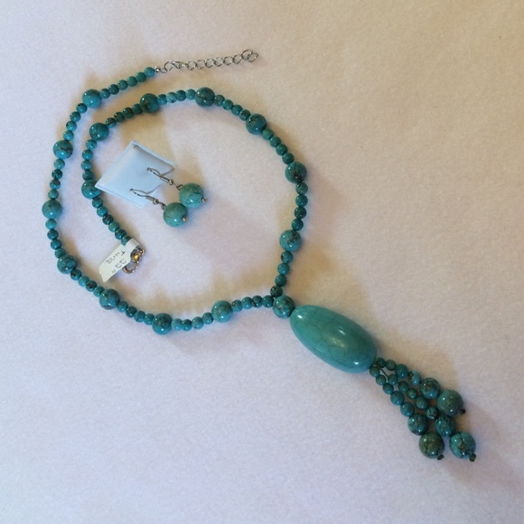 Handmade Jewelry - FINAL SALE PRICE 🎉 HP🎉 Handmade Turquoise Necklace & Earring Set