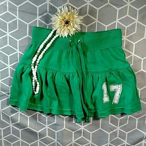 Vanity Green Cotton Skirt