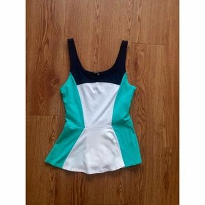 Express Color-Block Peplum top