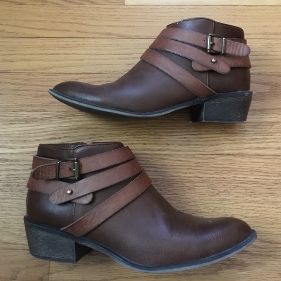 ❌SOLD❌Brown Booties - Picture 1 of 3