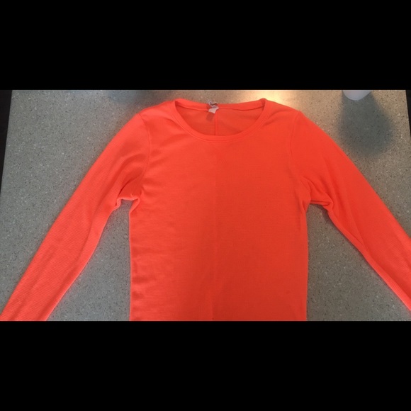 Neon orange Under Armour work out top