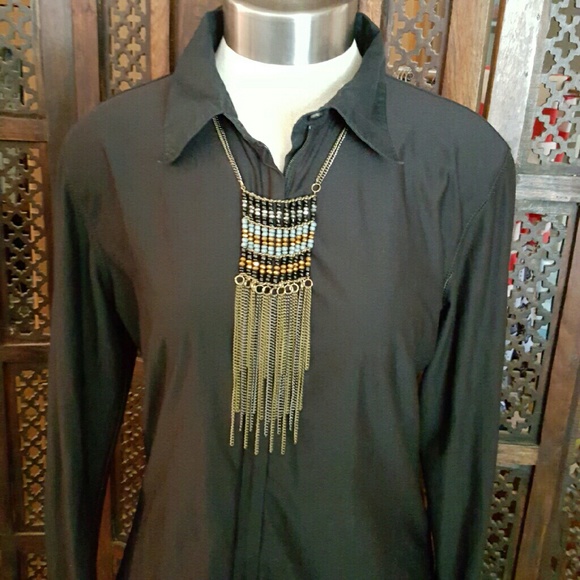 Beaded Fringe Neclace - Picture 2 of 3