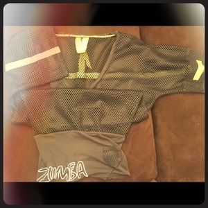 Zumba fishnet tank/coverup