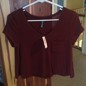 Maroon crop top