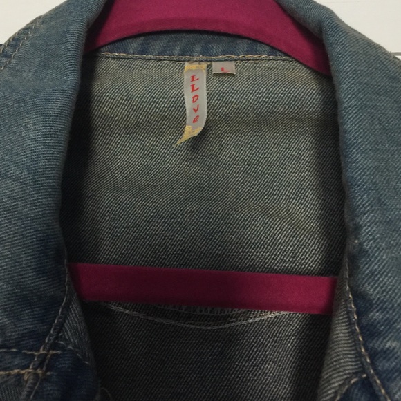 Distressed & baubled jean vest - Picture 2 of 3