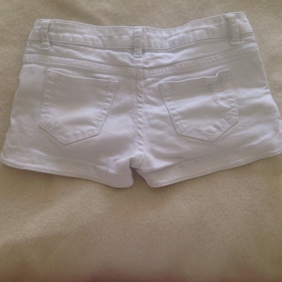White jean shorts