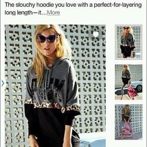 ⚜RARE⚜VS Pink Sequin Leopard Boyfriend Hoodie