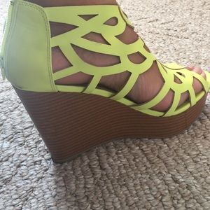 Neon Green Wedges