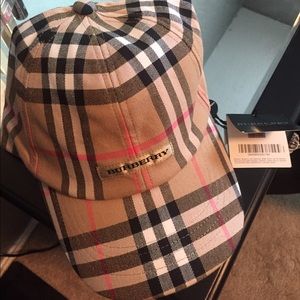 Burberry hat.