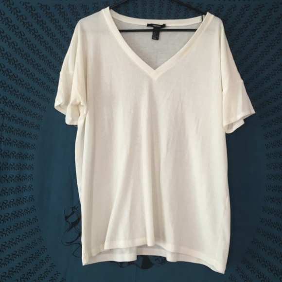 white ribbed t shirt