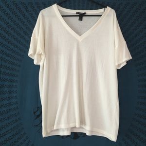 white ribbed t shirt