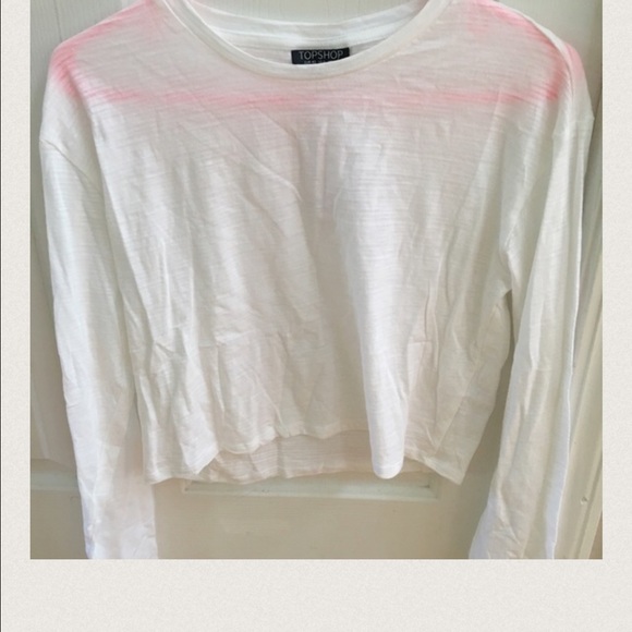 TopShop long sleeved sheer crop top - Picture 3 of 3