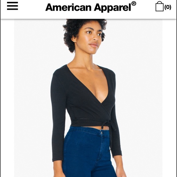 AA cotton spandex Julliard top in black size S