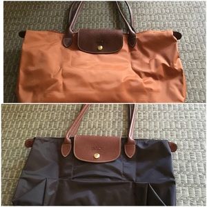 2 longchamp pliage totes- 1 large, 1 medium
