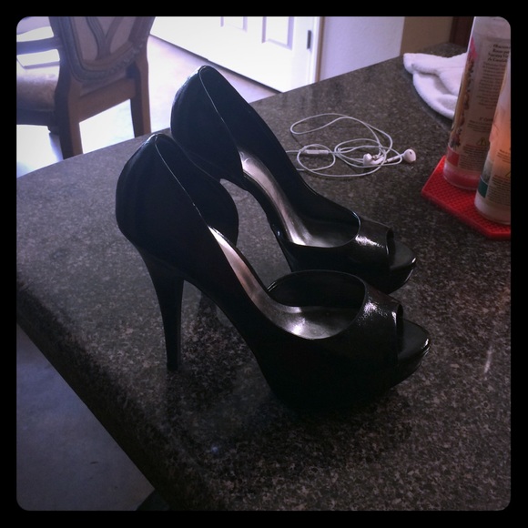 City streets black heels