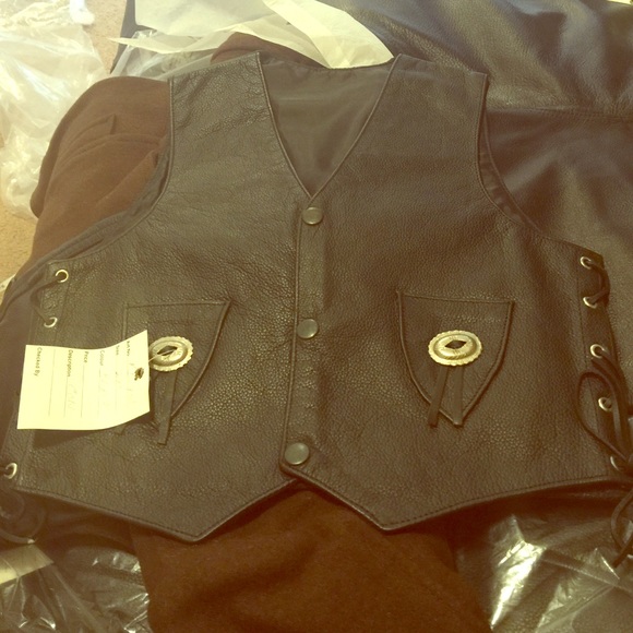 Kids leather vest