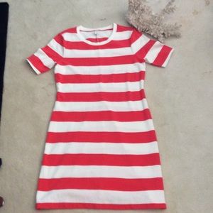 Old Navy Orange and white striped dress sz small