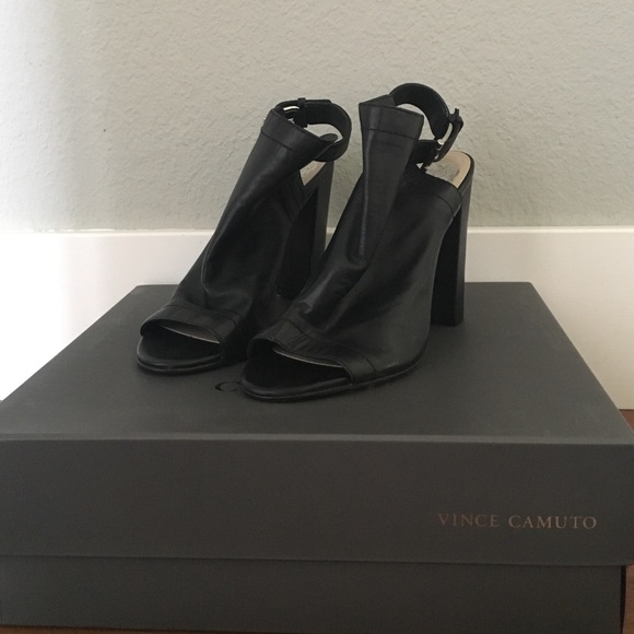 Black Leather Vince Camuto Shoes
