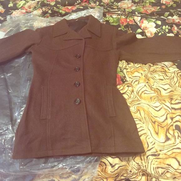 Women suede wool coat