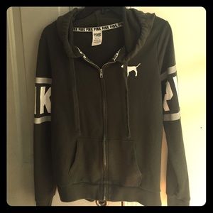 Vs pink zip up hoodie