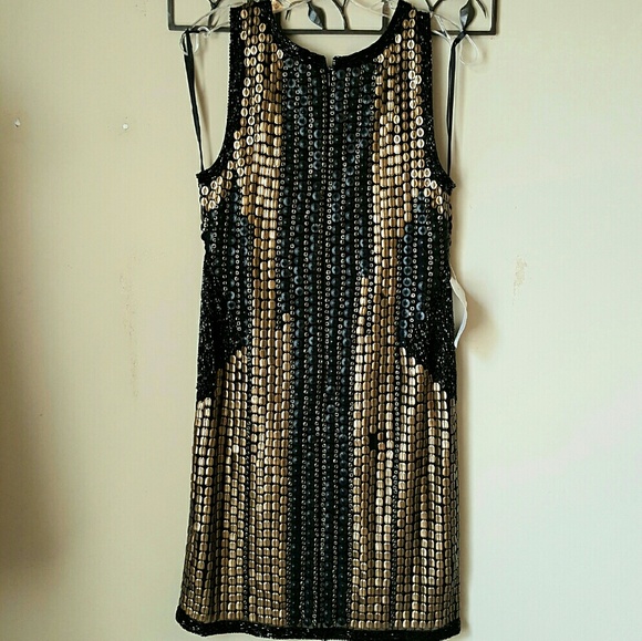 Yoana Baraschi Gold Black Sequin NWT Dress FINAL $ - Picture 4 of 4