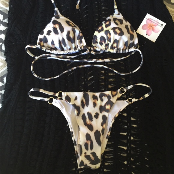 Plumeria Swimwear cheetah animal print bikini set - Picture 4 of 4