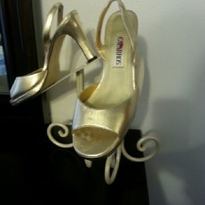 Gold Shoes from Smarty's Boutique LLC