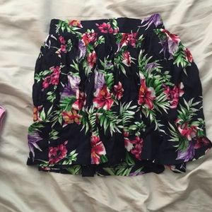 Hawaiian print skirt