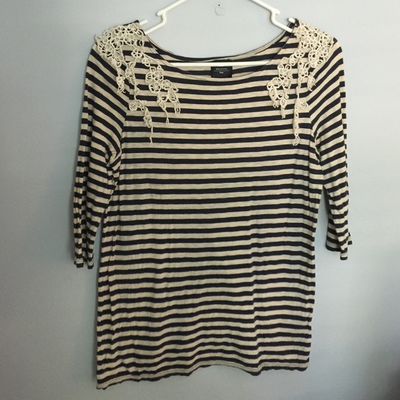 Deletta stripe top (Anthropologie)