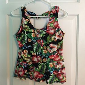 Floral peplum top