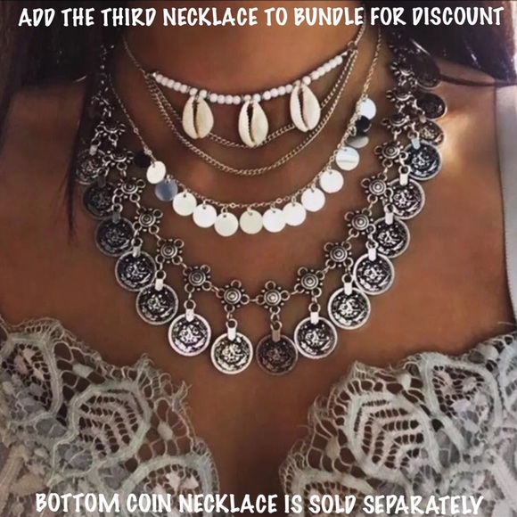 🛑ON HOLD🛑Turkish Coin Necklace w SeaShell Choker - Picture 5 of 5