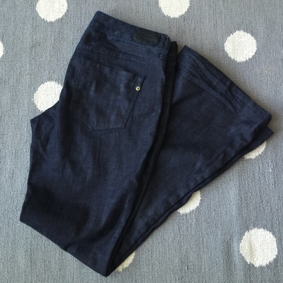 Express dark fit and flare denim