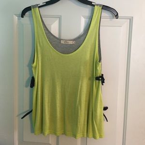 Green/grey tank top