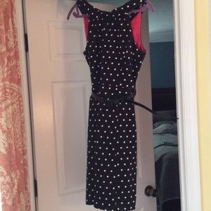 White House/ Black Market black polka dot dress.