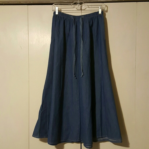Denim Maxi skirt