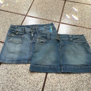 American eagle Jean skirt x2