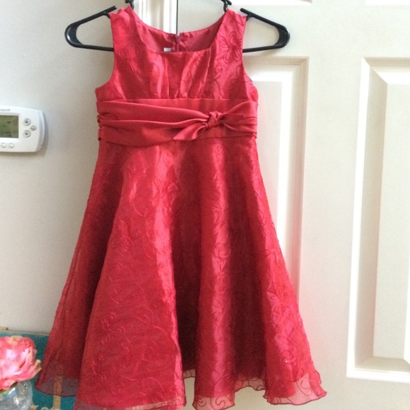 Girls red fancy dress