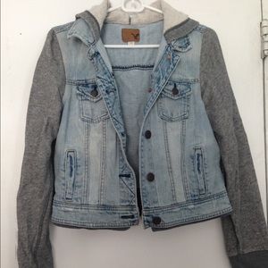 American denim jacket hoodie