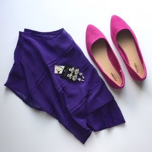 NEVER WORN Hot pink pointed flats