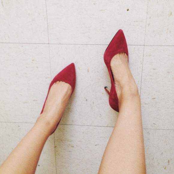 Banana republic pointywine red heels - Picture 1 of 4