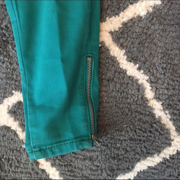 Teal Skinny Jeans - Picture 2 of 3