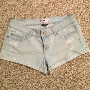 Light Wash Garage Denim Shorts