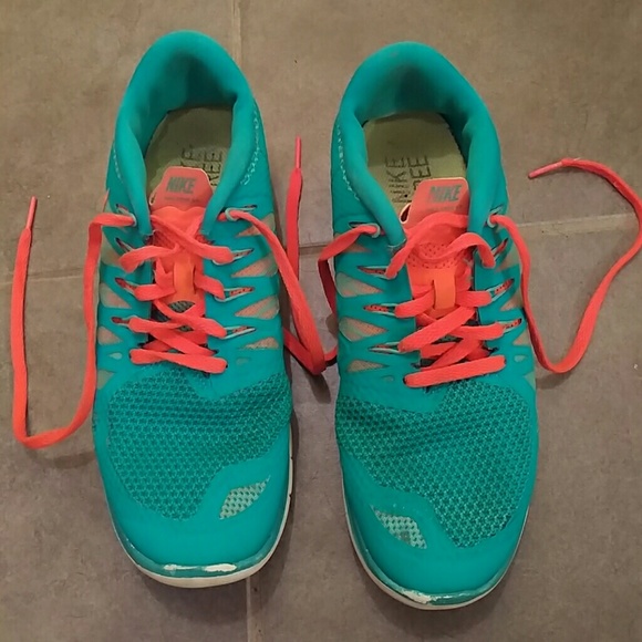 Blue and Pink Nike Free 5.0